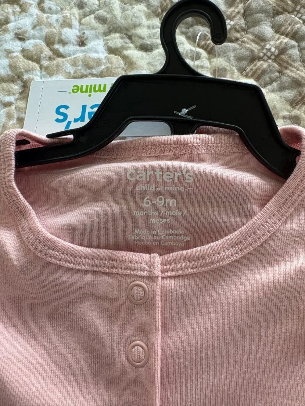 Carter's Child of Mine Baby Girl Pink Cardigan and Dress Set Size 6-9 Months